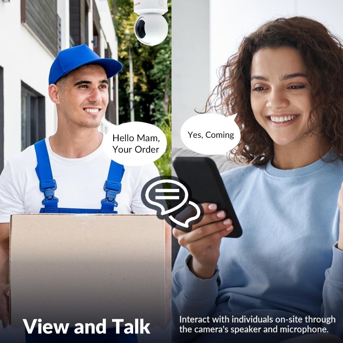 CP PLUS 4MP Wi-Fi Full Color Outdoor Smart Security Camera – Alexa & Google Assistant Compatible | CP-Z43A