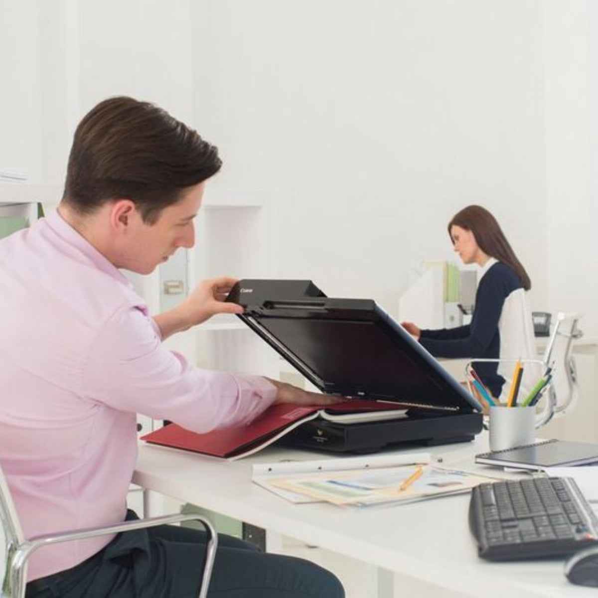 Canon imageFORMULA DR-F120 – Desktop ADF + Flatbed Document Scanner for UAE Offices & Home Workspaces Versatile Scanning for Mixed Documents — ADF + Flatbed in One Compact Unit