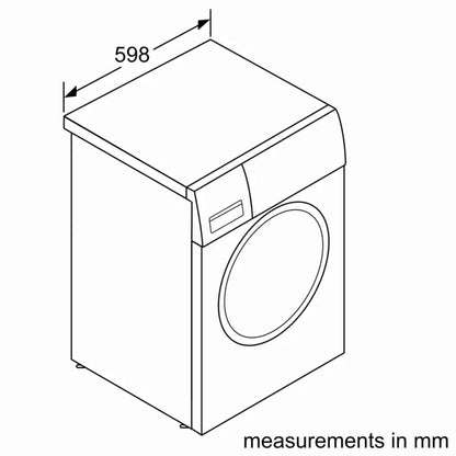 Siemens iQ300 8kg Front Load Fully Automatic Washing Machine WM14U28XGC, Capacity, iQ drive Motor, 1400 RPM Max Spin Speed, wave Drum, Speed Pack L, Silver Inox