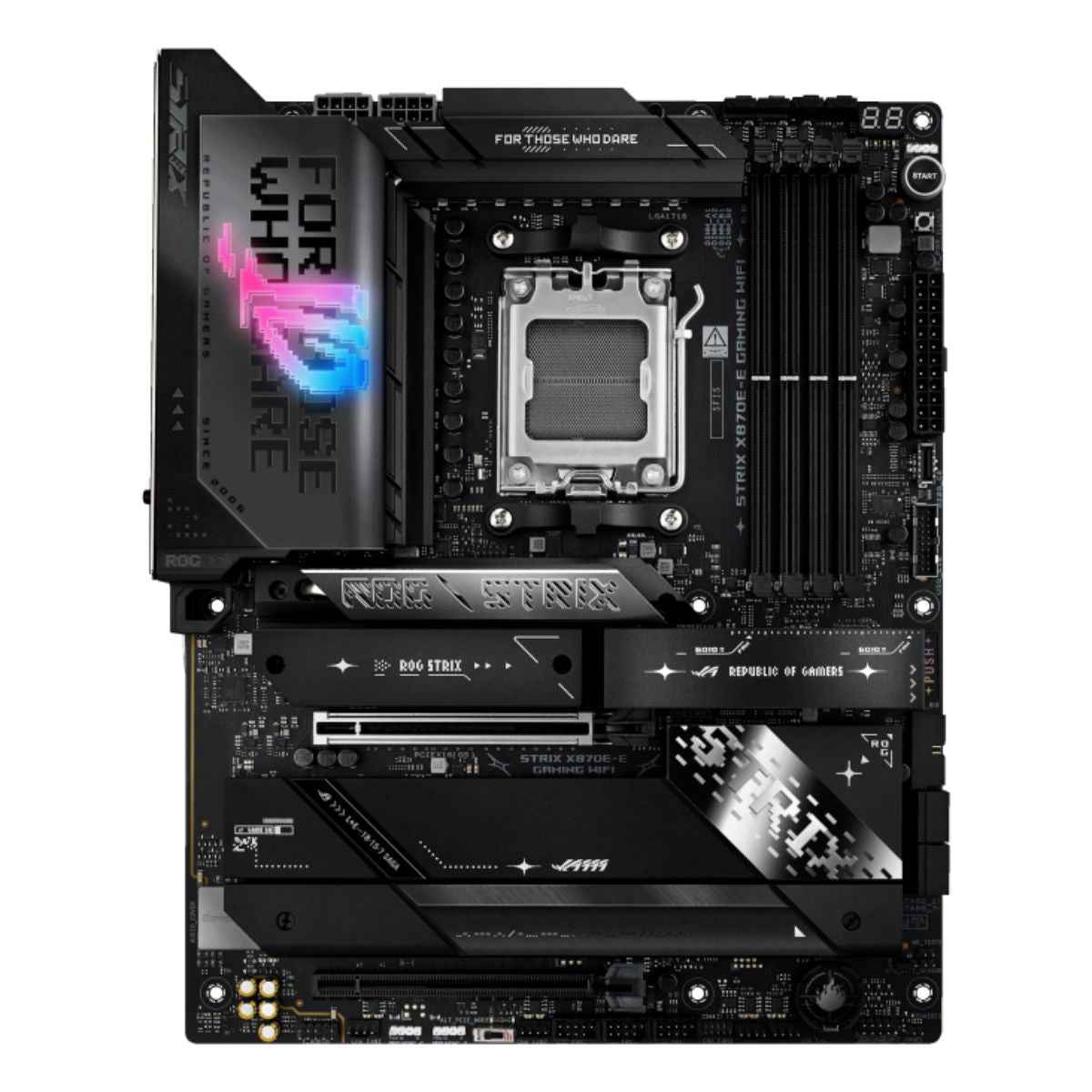 Asus ROG STRIX X870E-E GAMING WIFI, DDR5 Motherboard For AMD AM5 Processors, Wi-Fi 7, AI Intelligence, Up To 256GB RAM EXPO, AI Overclocking, 2xUSB4 Ports, Gen 5 PCIe