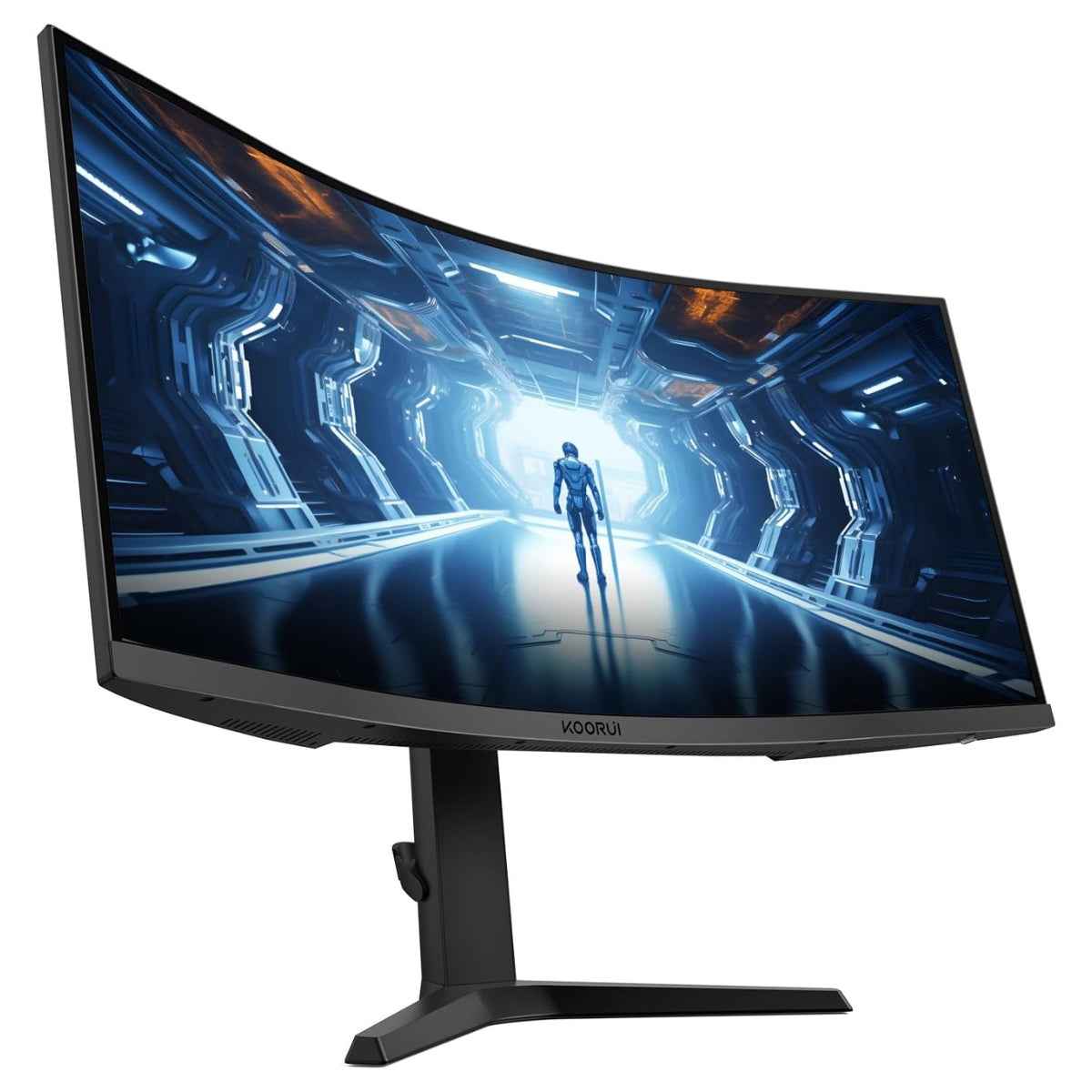 Koorui 34E6UC 34" VA WQHD Curved VA Gaming Monitor, 165Hz Refresh Rate, 21 9 Aspect Ratio, 1ms Refresh Rate, FreeSync/G-Sync Technology, VESA Compatible, Black | 34E6UC