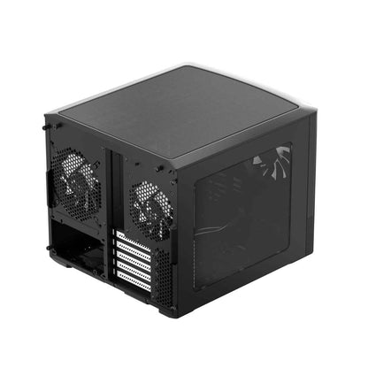 Fractal Design Node 804 mATX Cube Case – Dual-Chamber, Black / Window