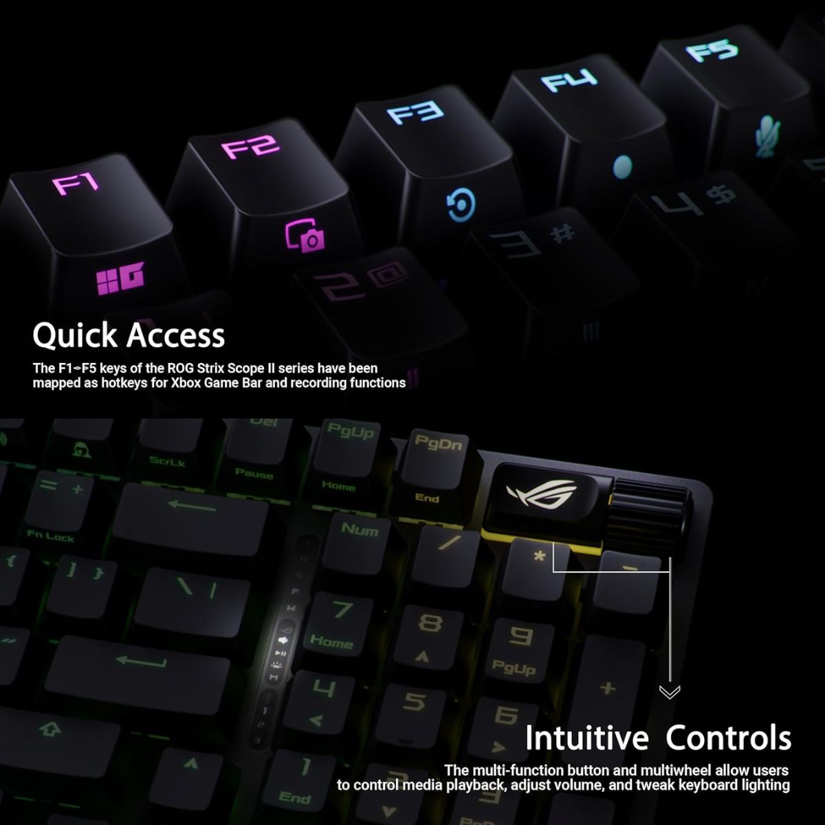 Asus ROG X901 Strix Scope II Gaming Keyboard – -96% Layout, English & English-Arabic, Tri-Mode, Hot-Swappable, RGB