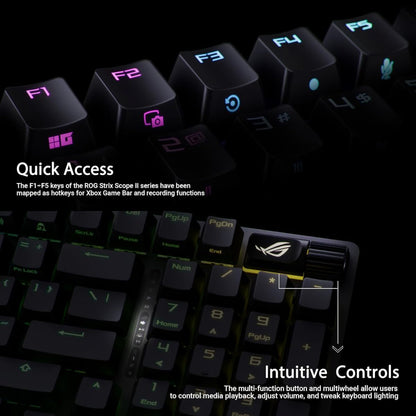 Asus ROG X901 Strix Scope II Gaming Keyboard – -96% Layout, English & English-Arabic, Tri-Mode, Hot-Swappable, RGB