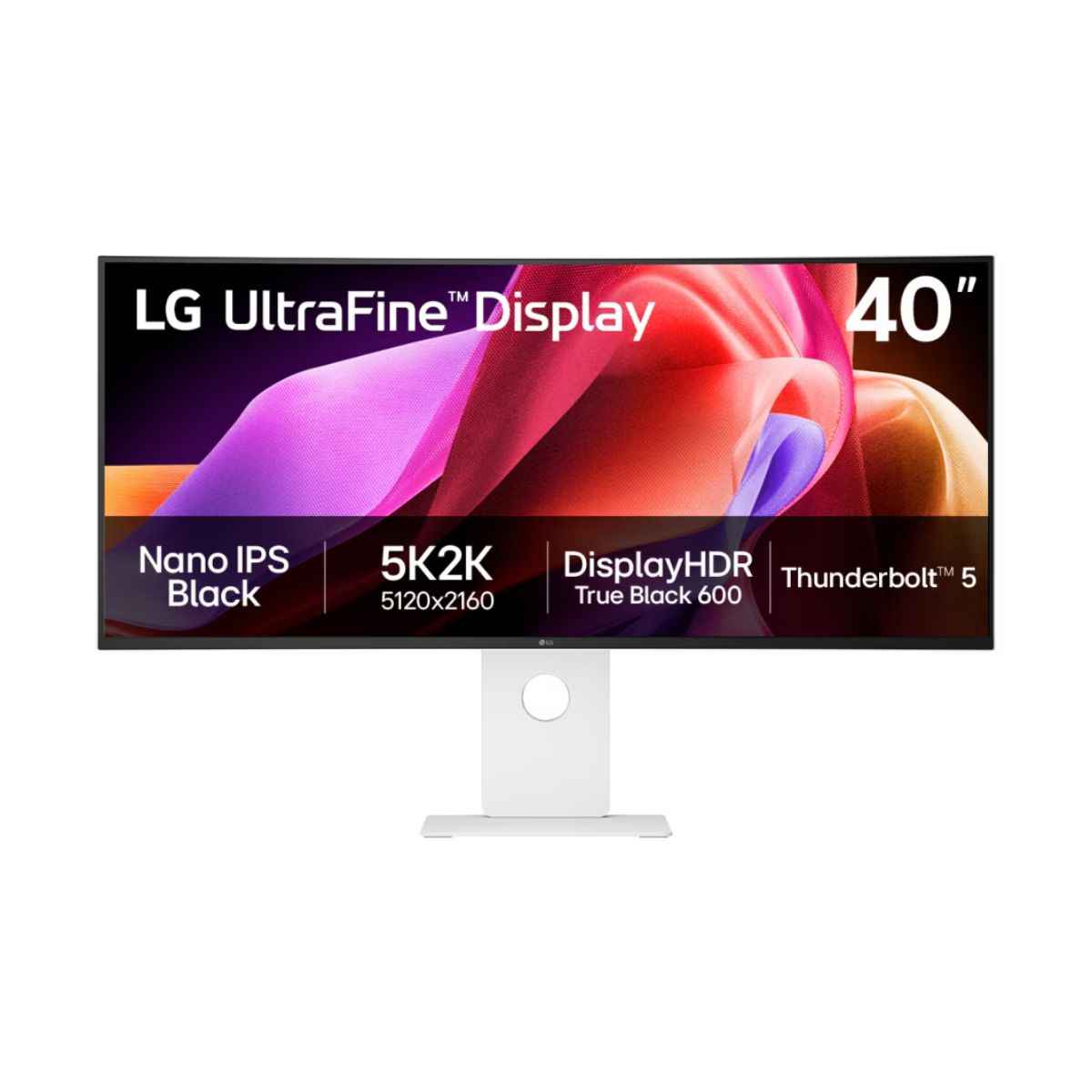 LG UltraWide Monitor, 40" Nano IPS Black Display, 5K2K Resolution, 120Hz Refresh Rate, 5ms (GtG) Response Time, AMD FreeSync Premium, Super Resolution+, White