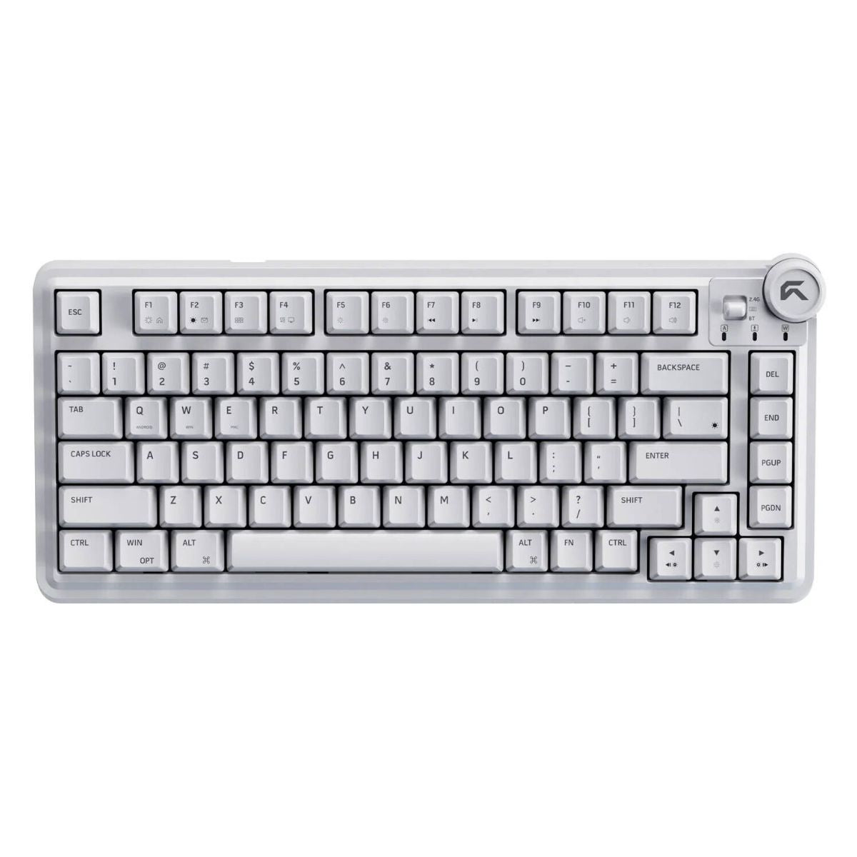 Cybeart Nighthawk 75 Signature Edition Gaming Keyboard – 75% Compact Layout, Pre-Lubed Mechanical Switches, Hot-Swappable, RGB Backlit, Tri-Mode Connectivity &amp; Multi-Function Media Knob