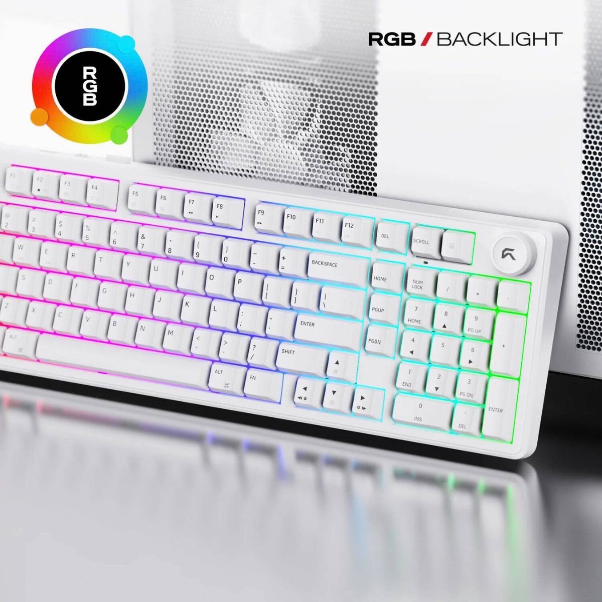 Cybeart Akula 99 Signature Edition Mechanical Gaming Keyboard | 99 Keys + Media Knob | Pre-Lubed Linear Switches | Hot-Swappable | RGB | Tri-Mode | KB-AKULA99TRI-CYB01 / KB-AKULA99TRI-CYB02