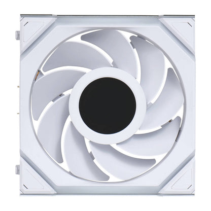 Lian-Li UNI FAN SL Wireless LCD Reverse Case Fan – 120mm, 1900 RPM, 51.45 CFM Airflow, Fluid Dynamic Bearing, Pack of 3 | Black / White