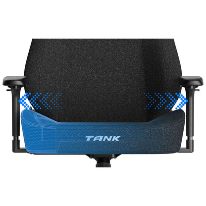 DXRacer Tank Series Gaming Chair | XXL Size | Woven Fabric Upholstery | 4D Adjustable Armrests | Magnetic Headrest & Lumbar Support | 90°–135° Reclining Backrest | Class 4 Hydraulics | Black / Gray