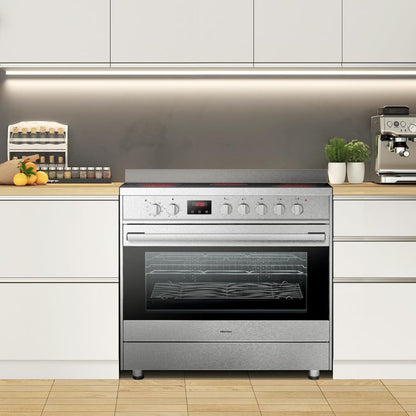 Hisense Freestanding Electric Cooker 90cm – HFEC90545X, 5-Zone Ceramic Hob & Large Electric Oven