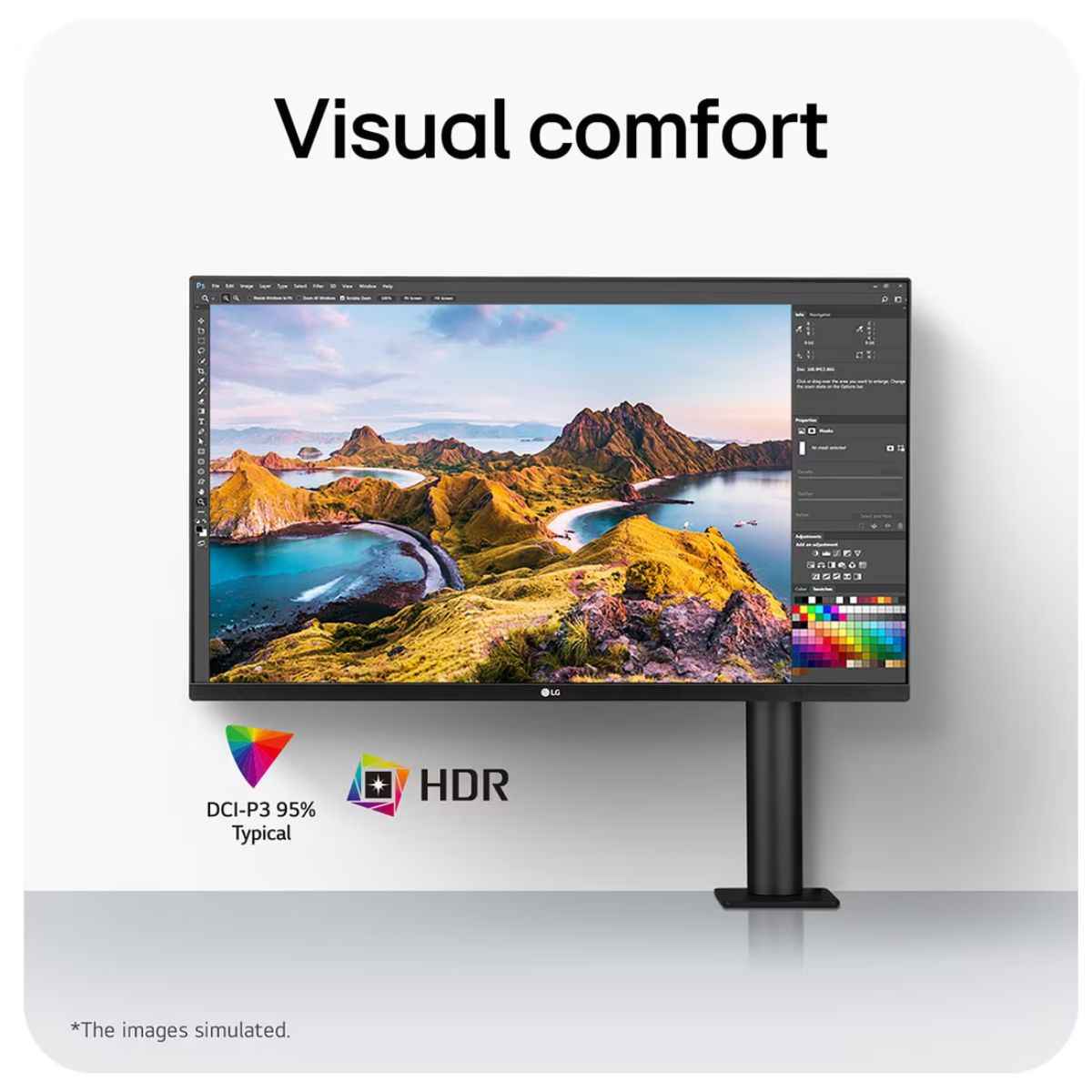 LG 32UN880K-B Ergo Monitor – 31.5" UHD 4K IPS Display, HDR10, USB-C, Ergo Stand
