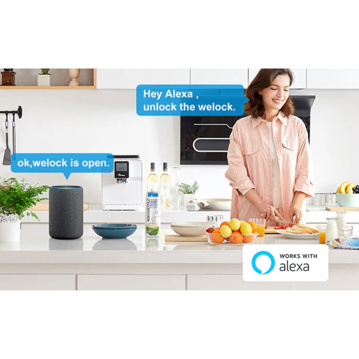 WELOCK Touch41 Biometric Fingerprint Smart Door Lock – Electronic Lock Cylinder, Wi-Fi App Control, RFID Card Access, Bluetooth, Keyless Entry | Touch41