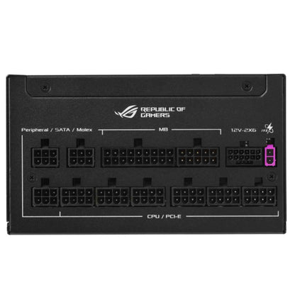 ASUS ROG Strix 1200W Fully Modular Power Supply, 80 PLUS Platinum Efficiency, Active PFC, GaN MOSFET, ATX 3.1 Compatible, Cybernetic Lambda A+, Dual Ball Fan bearings - Black