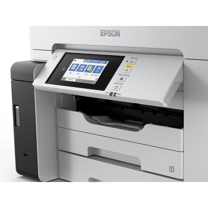 Epson EcoTank Pro M15180 3-in-1 Mono ( Black ) A3 Touchscreen Printer, 4800 x1200 DPI, 25ppm Print Speed, 125 Sheets Output Tray Capacity,, 66,000 Pages / Month Print Volume, White | C11CJ41407BY
