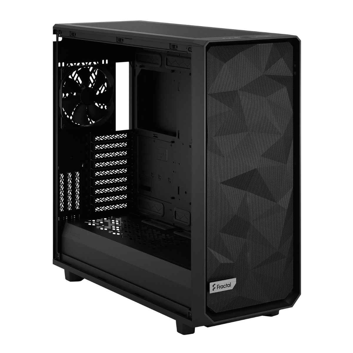 Fractal Design Meshify 2 XL, E-ATX, ATX, Micro-ATX & Mini-ITX Support, 6 x 2.5/3.5" Drive Bays, Light Tint Tempered Glass - Black, Full-Tower Case