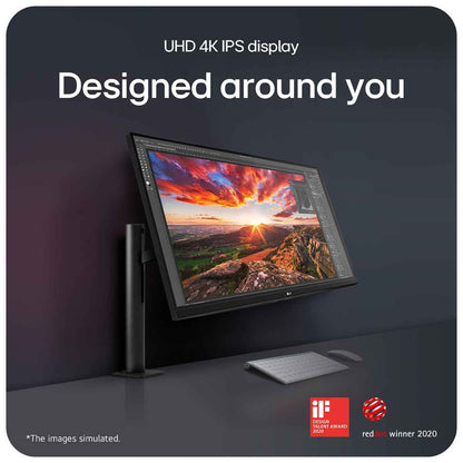 LG 32UN880K-B Ergo Monitor – 31.5" UHD 4K IPS Display, HDR10, USB-C, Ergo Stand
