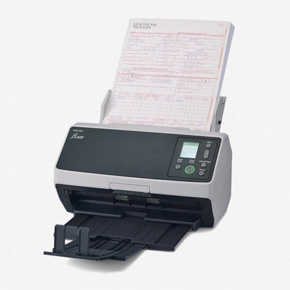RICOH Fi-8190 Image Scanner with 100 Page ADF, 90 ppm Simplex & 180 ipm Duplex Scan Speed, Up to 600 dpi, Optimized HQ Images, 24-bit, Grayscale, USB, Ethernet, Black-Light Gray | PA03810-B001