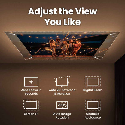 BenQ GV32 Portable Smart Projector – 1080p Full HD, 500 ANSI Lumens, Google TV, Bedside Ceiling Projection, Built-in Speakers, Wireless Streaming | GV32