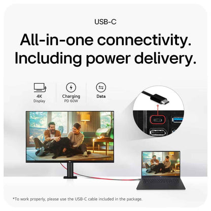 LG 32UN880K-B Ergo Monitor – 31.5" UHD 4K IPS Display, HDR10, USB-C, Ergo Stand