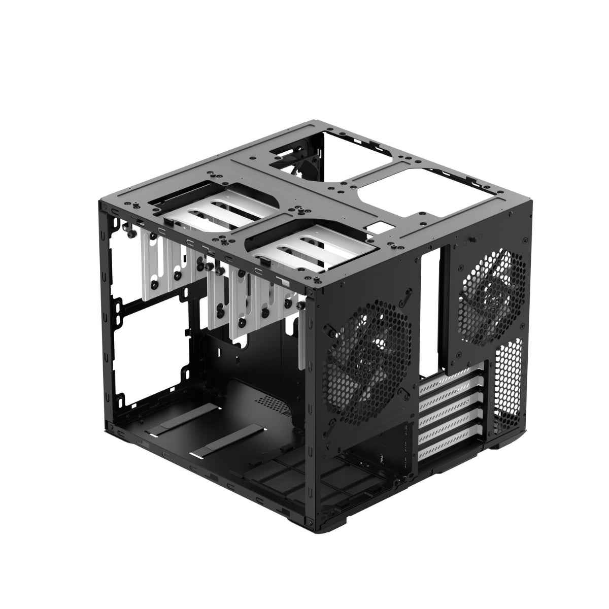 Fractal Design Node 804 mATX Cube Case – Dual-Chamber, Black / Window