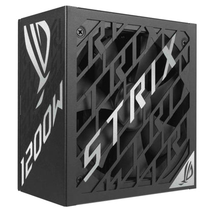 ASUS ROG Strix 1200W Fully Modular Power Supply, 80 PLUS Platinum Efficiency, Active PFC, GaN MOSFET, ATX 3.1 Compatible, Cybernetic Lambda A+, Dual Ball Fan bearings - Black