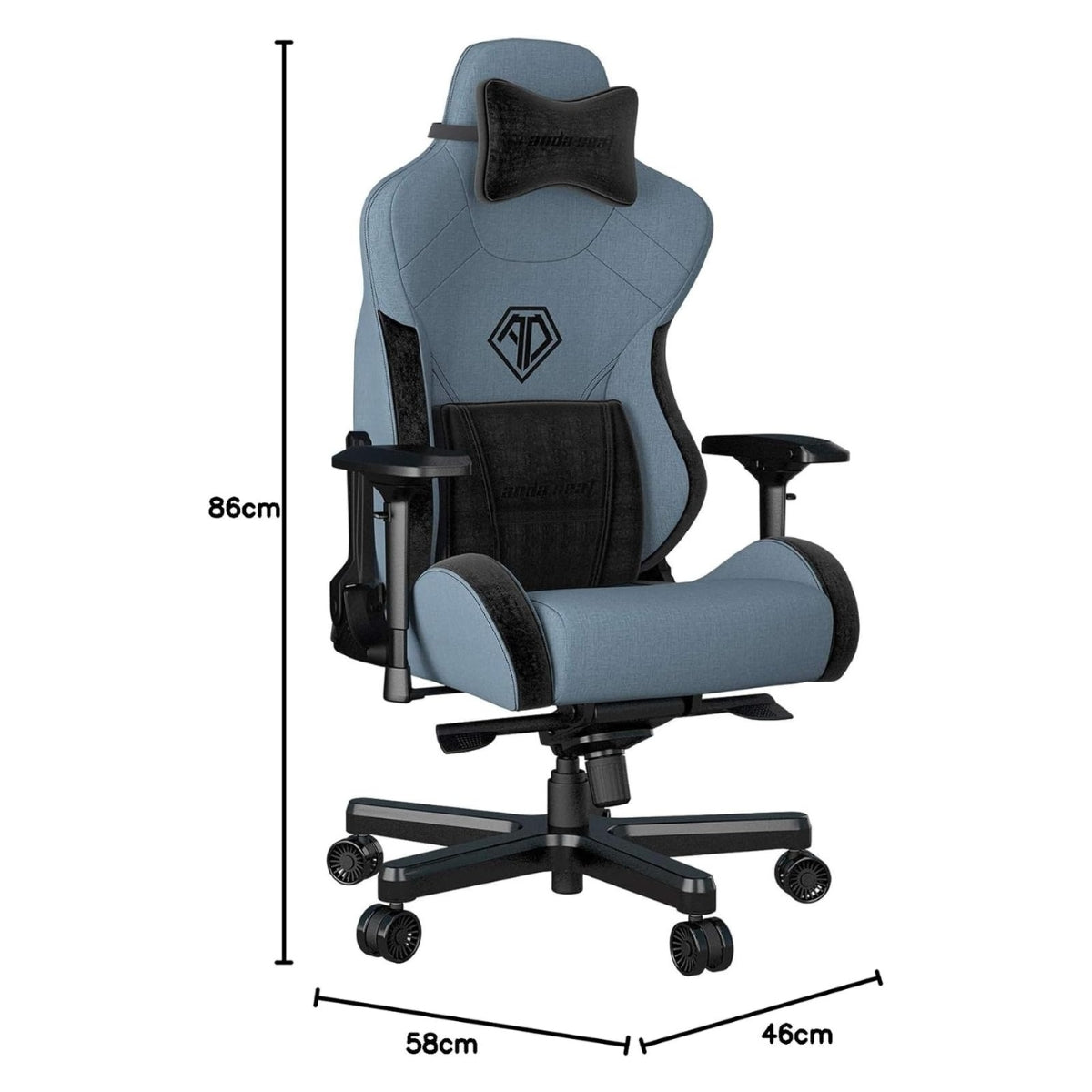 AndaSeat T-Pro II Premium Gaming Chair, 4D Armrests, Memory Foam Neck Pillow & Lumbar Support
