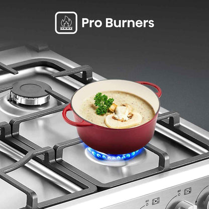 Hisense 90cm Freestanding Gas Cooker – HFG90335RX, 5 Burners & Large Oven