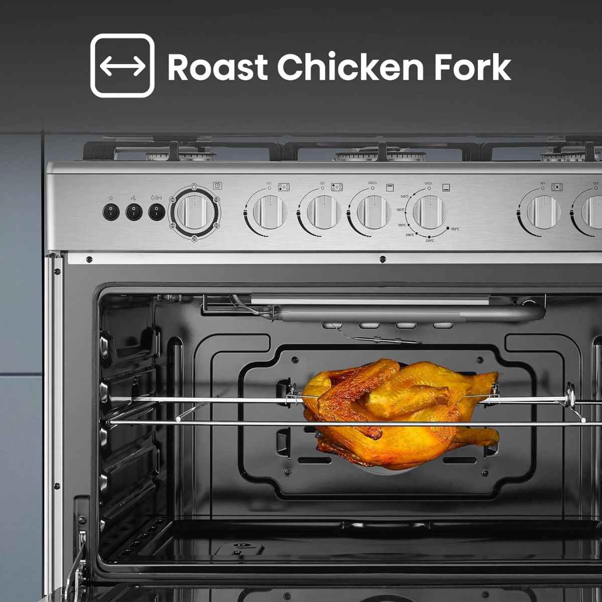 Hisense 90cm Freestanding Gas Cooker – HFG90335RX, 5 Burners & Large Oven