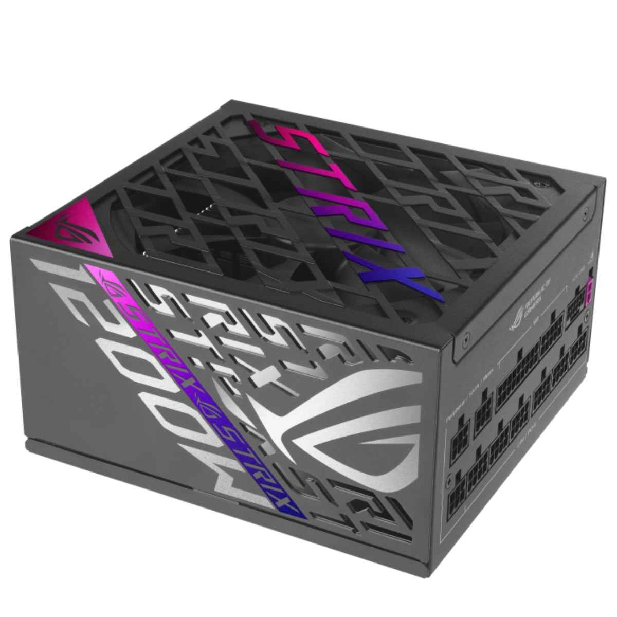 ASUS ROG Strix 1200W Fully Modular Power Supply, 80 PLUS Platinum Efficiency, Active PFC, GaN MOSFET, ATX 3.1 Compatible, Cybernetic Lambda A+, Dual Ball Fan bearings - Black