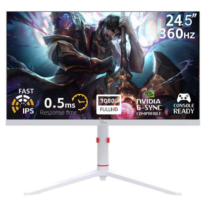 Twisted Minds Artic Pro Series 24'' Gaming Monitor – Fast IPS FHD, 360Hz, 0.5ms, 2HDMI & 2DP | TMA24FHD360IPS