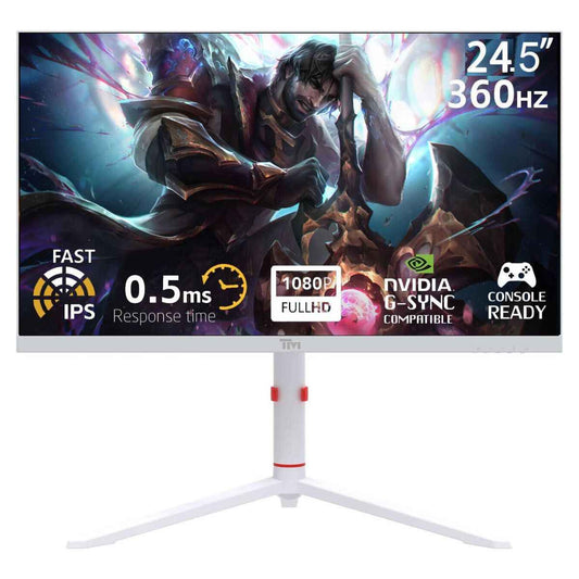 Twisted Minds Artic Pro Series 24'' Gaming Monitor – Fast IPS FHD, 360Hz, 0.5ms, 2HDMI & 2DP | TMA24FHD360IPS