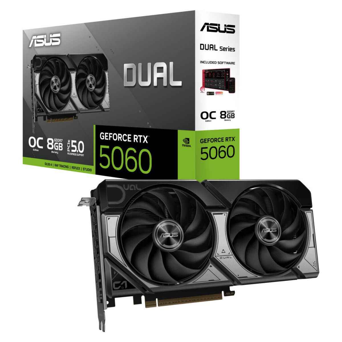 ASUS Dual GeForce RTX 5060 OC Edition Graphics Card – 8GB GDDR7, PCIe 5.0, High-Performance Gaming GPU