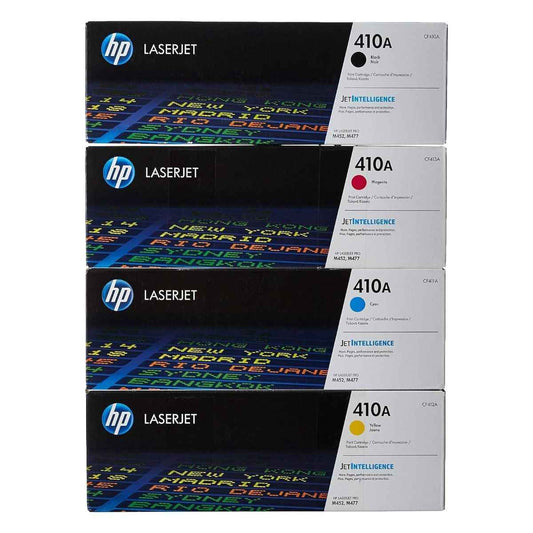 HP 410A Original LaserJet Toner Cartridges | Black, Cyan, Magenta & Yellow | Genuine HP Color Laser Toner for Professional Business Printing