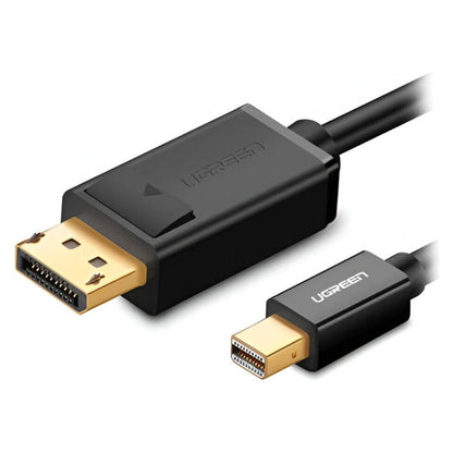UGREEN 10477 Mini DisplayPort Male to DisplayPort Male Converter Cable | 8.64Gbps | 2560×1600 @ 60Hz | Gold-Plated | 1.5M | Black