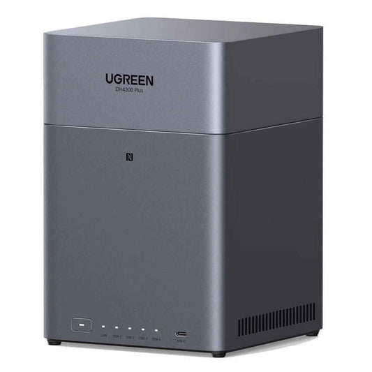 UGREEN NASync DH4300 Plus 4-Bay Desktop NAS – 120TB, AI Photo Album, 2.5GbE, 4K HDMI (Diskless)