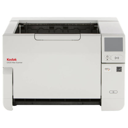 Kodak S3120 MAX Scanner, 500 Sheets ADF, 120 PPM Simplex / 240 IPM Duplex Scan Speed, OCR (Optical Character Recognition) Technology, USB-B/USB-A/Ethernet, White | 8009433