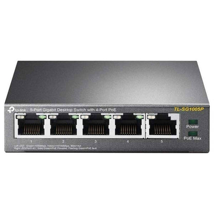 TP-Link TL-SG1005P 5-Port Gigabit Desktop Switch | 4-Port PoE+ | 55W Power Budget | Unmanaged Gigabit Ethernet Switch | Plug & Play
