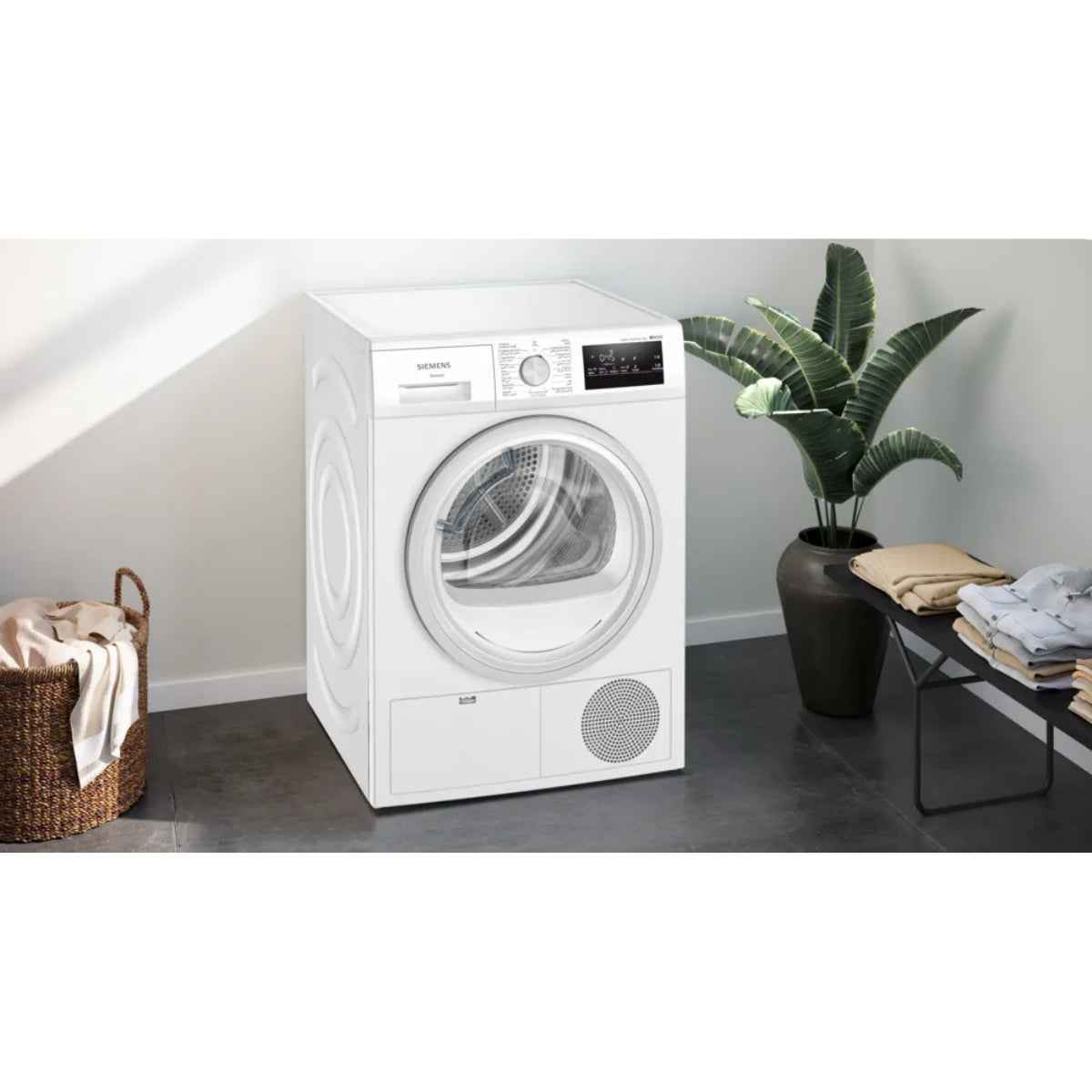Siemens iQ300 WT45H213GC 8 kg Heat Pump Tumble  Dryer, Auto Dry Sensor Controlled Drying