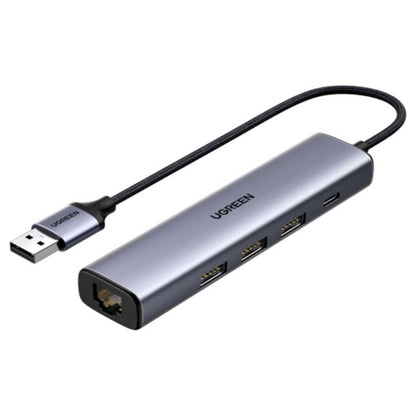 UGREEN CM475 Multifunctional Type-C Hub Docking Station | 3× USB 3.0 | RJ45 Gigabit Network | USB-C Charging | Aluminium Alloy | Gray | 20932