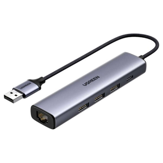 UGREEN CM475 Multifunctional Type-C Hub Docking Station | 3× USB 3.0 | RJ45 Gigabit Network | USB-C Charging | Aluminium Alloy | Gray | 20932