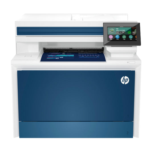 HP Color LaserJet Pro 4303dw A4 Colour Laser Multifunction White Printer, Print, Copy, Scan, ADF, Duplex, Print Speed Up to 35/33 ppm, 4.3" WLED Display, USB, Ethernet, Wi-Fi