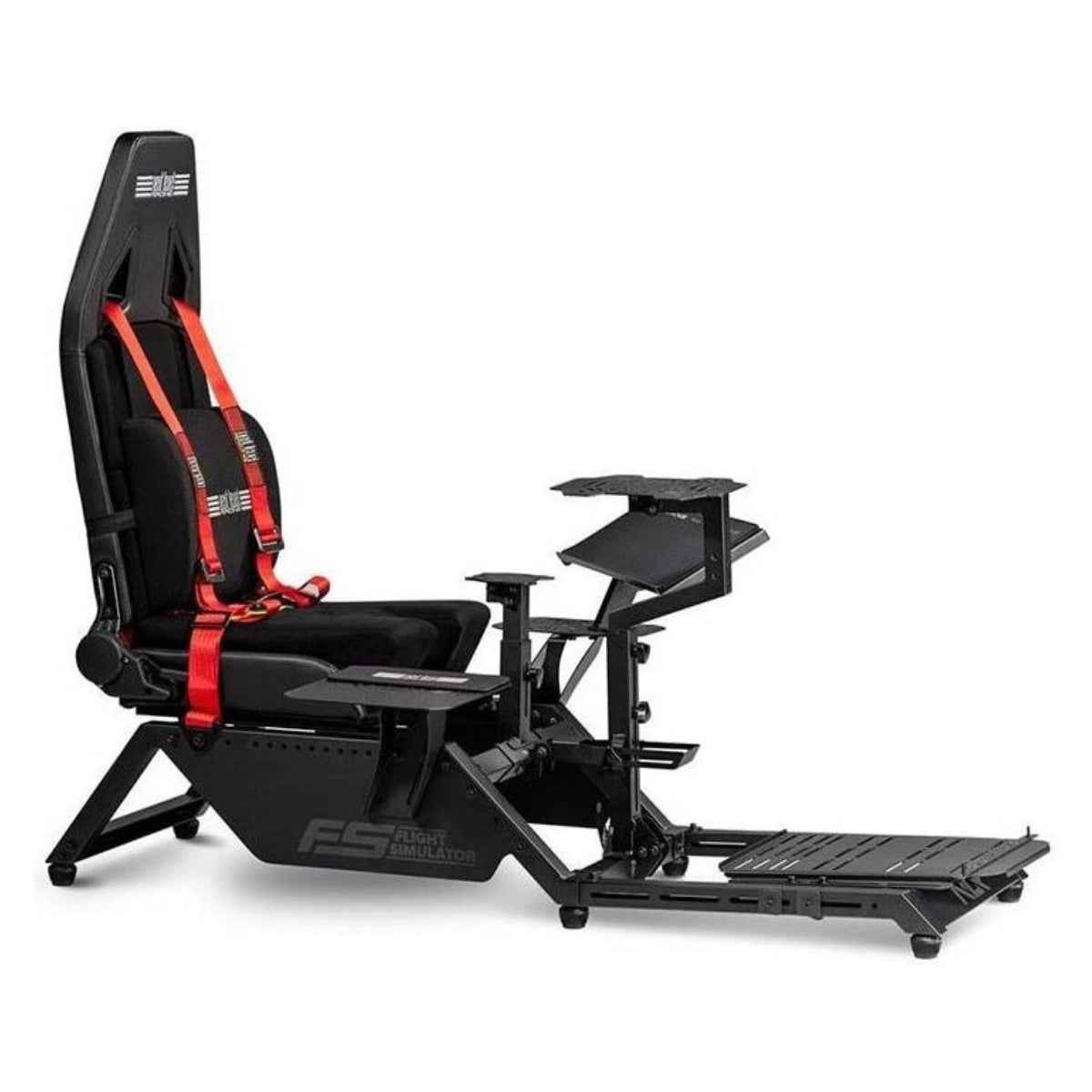 Next Level Racing Flight Simulator Cockpit, Dedicated Flight Cockpit, Compatible with Flight Electronics, Wide Range Adjustments, Keyboard & Mouse Support, Black/Red | NLR-S018