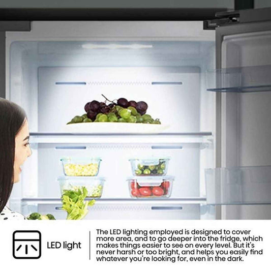 Hisense 355L Upright Fridge- RL3N484NAI, Single Door, Total No Frost, Metal Tech Cooling, Multi Air Flow, LED Digital Display, Reversible Door, Low Noise, Energy Efficient, Silver