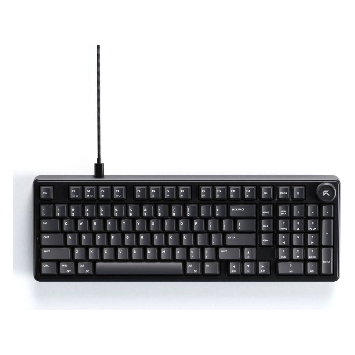 Cybeart Akula 99 Lite Mechanical Gaming Keyboard | 99% Compact Full-Size Layout | Hot-Swappable Linear Switches | RGB Backlit | USB-C Wired | Media Knob | Black | KB-AKULA99LITE-CYB01