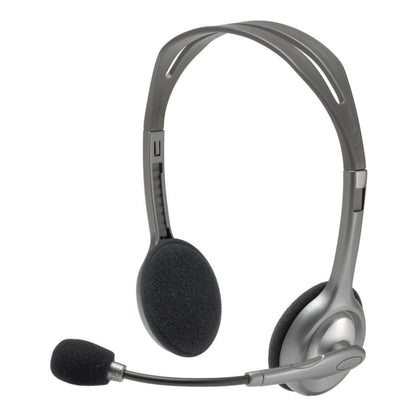 Logitech Stereo Headset H110 with Noise Cancelling Microphone - Black