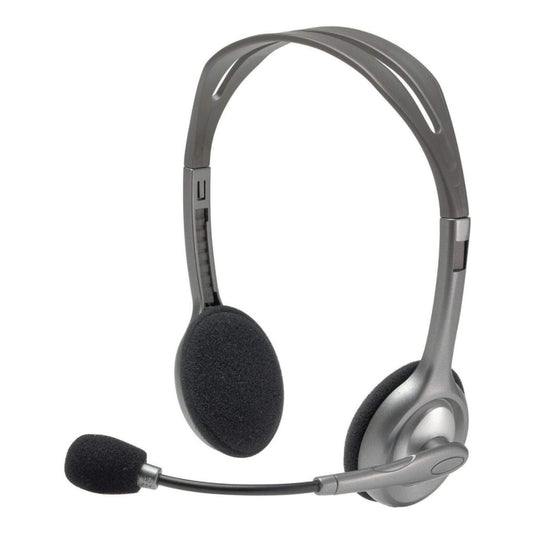 Logitech Stereo Headset H110 with Noise Cancelling Microphone - Black