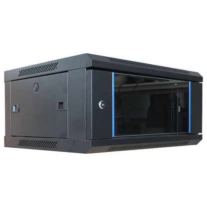 Bolein 4U Wall Mount Network Cabinet, 600 x 450mm, 19-Inch Rack, Removable Side Panels, Single Section Design, Black | BLWM-6404