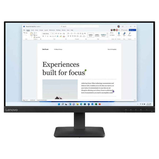 Lenovo L24-4e Monitor – 24″ IPS FHD Display, 100Hz, 4ms, Ultra-Slim Bezel 4ms Response Time, 16.7M Color Support