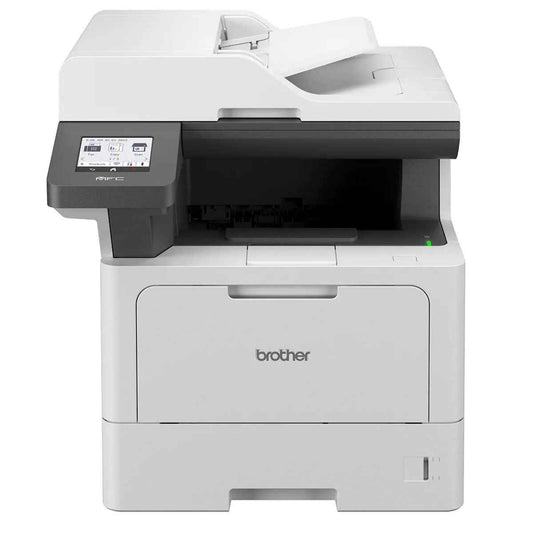 Brother MFC-L5710DW Mono Laser Printer, Print, Scan, Copy, Fax, Up to 50ppm Print Speed, Up to 1200 x 1200 DPI Resolution, 3.5" Colour Touchscreen LCD Operation, White | MFC-L5710DW