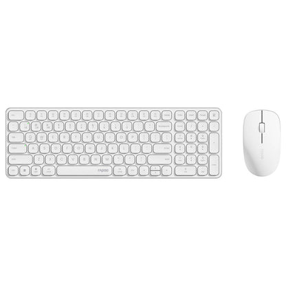Rapoo 9320M Multi-Mode Wireless Keyboard & Mouse Combo – Bluetooth 3.0/4.0/5.0, 2.4GHz, Spill-Resistant, 1300 DPI Mouse